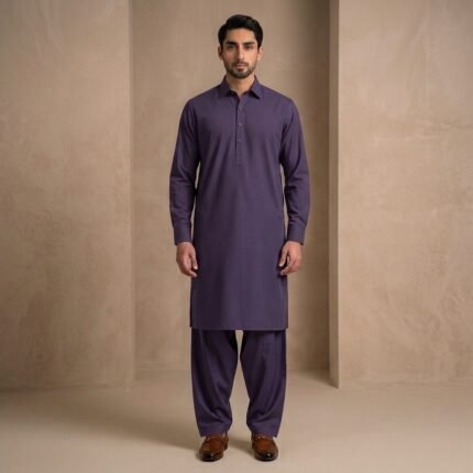 Midnight Deep Purple Shalwar Kameez